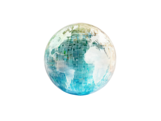 A conceptual image displaying the earth as a circuit board