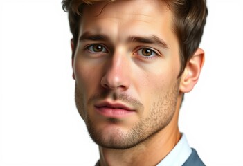 Fototapeta premium Photorealistic half-length male portrait
