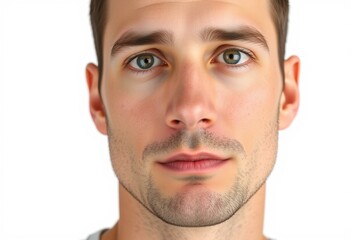 Fototapeta premium Half-length male portrait on white background