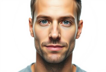 Fototapeta premium Half-length male portrait on white background