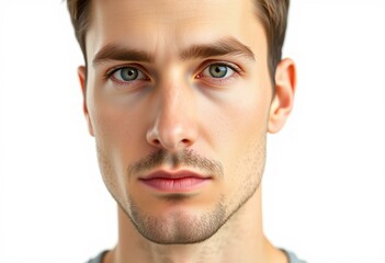 Fototapeta premium Half-length male portrait on white background