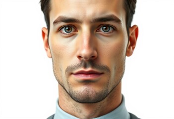 Fototapeta premium Half-length male portrait on white background