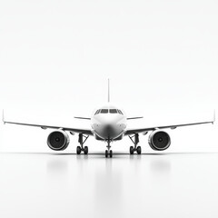  a modern, sleek airplane flying forward