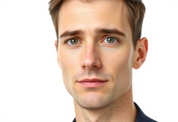 Obraz premium Half-length male portrait on white background