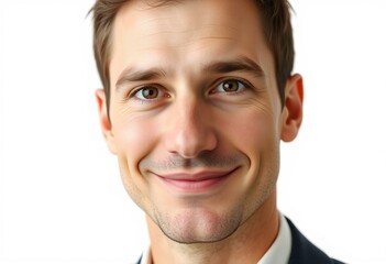 Fototapeta premium Half-length male portrait on white background