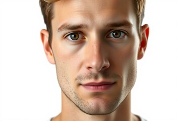 Fototapeta premium Half-length male portrait with neutral expression