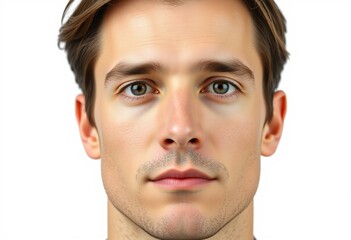 Fototapeta premium Half-length male portrait on white background