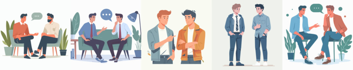 business man talking vector collection