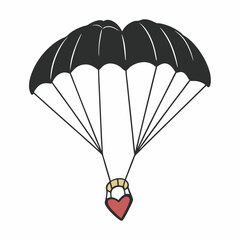 parachute with a parachute
