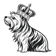 Obraz premium Yorkshire terrier dog breed vector illustration design isolated on a white background