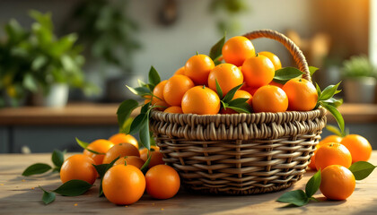 oranges in a basket