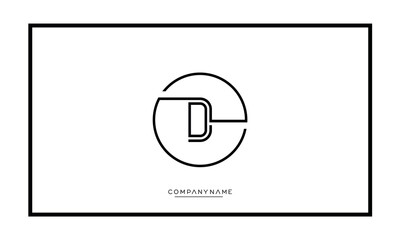 Alphabet letter D or DD vector logo icon