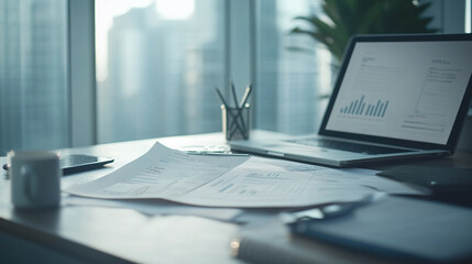 Text dream big written on paper document with business analytics sketches and drawings. placed on office table next to the laptop and pen. vision motivation and inspiration, career goal achievement.