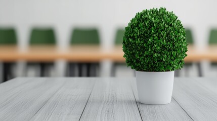 Fototapeta premium Modern Plant Decoration for Corporate Meeting Space with Leaders Collaboration