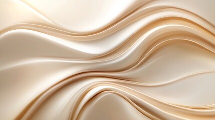 Obraz premium Abstract beige satin waves texture, elegant and smooth design concept