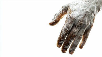 Detailed Depiction of Eczema on Knuckles with Visible Texture and Skin Condition Effects