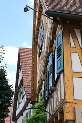 Historisches Fachwerkhaus im Zentrum von Steinheim an der Murr in Baden-Württemberg