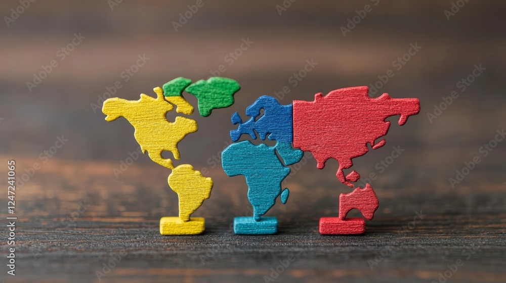 Poster puzzle pieces representing global concepts in esg integration and sustainable development