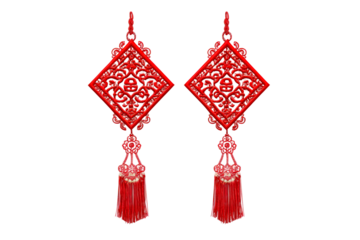 Chinese decorative ornaments home traditional culture isolated on transparent background
