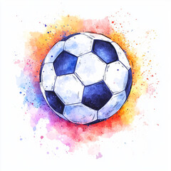 Fototapeta premium soccer ball on the green background