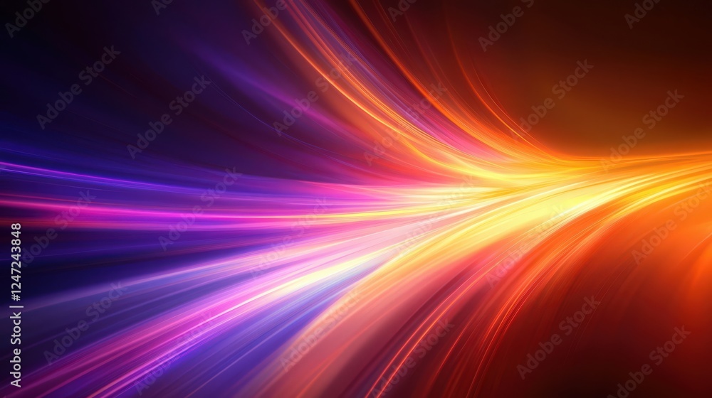 Poster dynamic abstract background with flowing light streaks and vibrant colors
