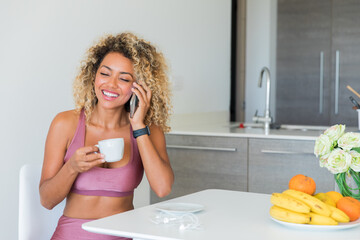 Sportive woman enjoying her workout routine