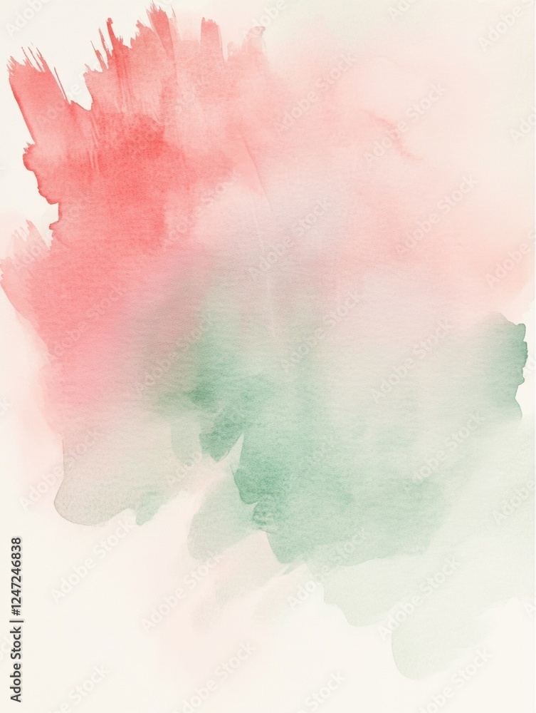 Poster watercolor illustration of soft pastel colors blending in an abstract background for creative inspir