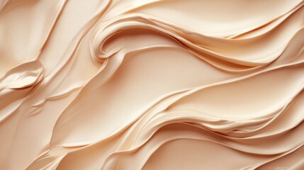Obraz premium Sculptured cream texture on rose gold background generative ai