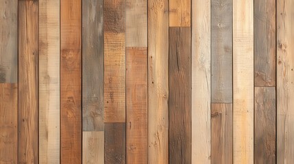 Textured wooden floor featuring a mix of light and dark planks in various shades, creating a warm and rustic appearance.