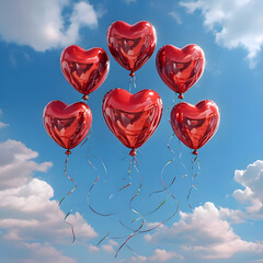 heart shaped balloons for valentine's day