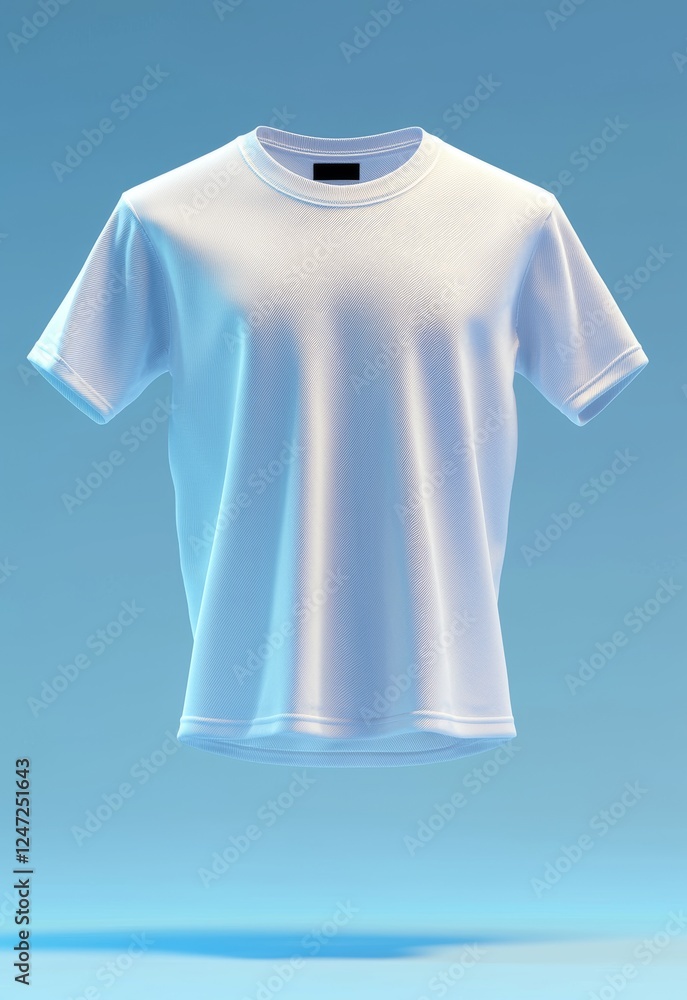 Poster clean and crisp 3d mockup of a blank plain shirt on a soft gradient background
