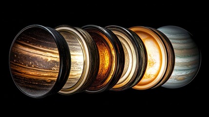 Colorful representation of Jupiter showcasing its layers and atmospheric features in stunning detail
