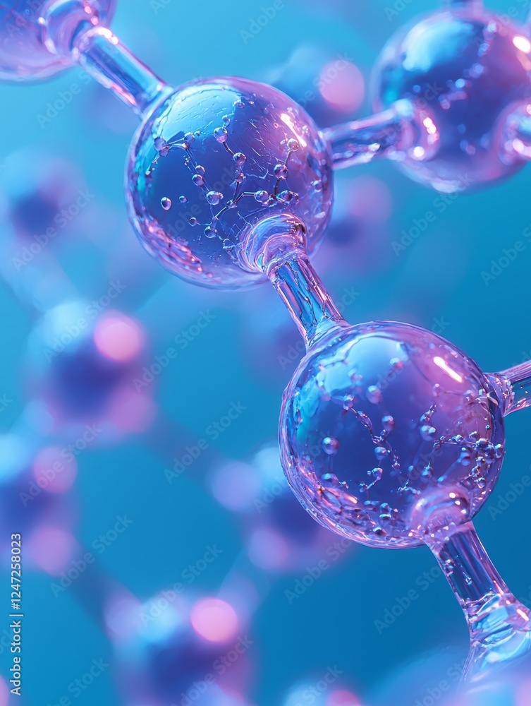 Aufkleber abstract molecular structure with transparent elements representing peaceful concepts