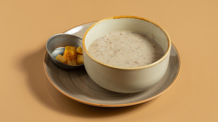 Mushrooms soup bowl