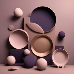 3d render of a set of glossy spheres