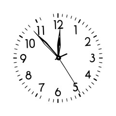 wall clock isolated on white