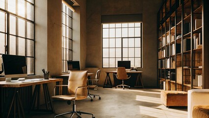 Stylish Open Office Space with Natural Light