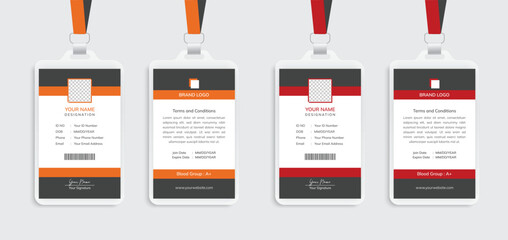 Corporate Creative & Modern Student Or Employee ID Card Design printable Template 