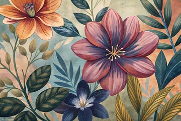 Enchanting Watercolor Floral Pattern – A Seamless Fusion of Vintage Elegance and Modern Charm