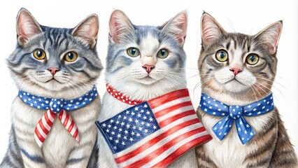 american flag cats