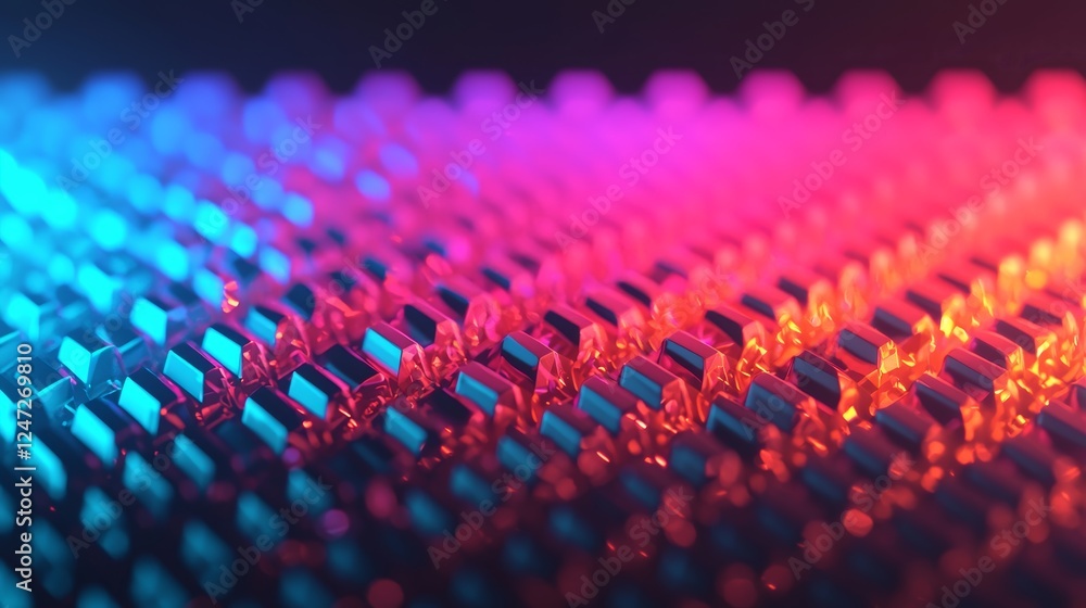 Poster vibrant abstract background with colorful zigzag geometric patterns in bold hues