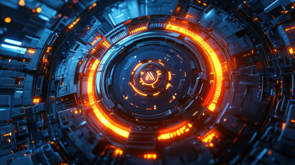 Fototapeta premium Futuristic Digital Energy Core