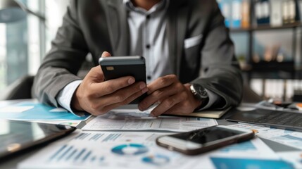 Modern Fintech App Usage for Managing Expenses in a Smart Gadget Workspace