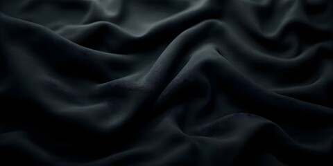 Black Silk Fabric Background