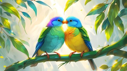 A Blossom of Love: The Beauty of Feathered Companionship
