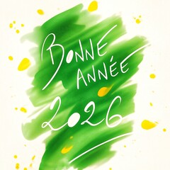 Carte de vœux pour la nouvelle année 2026 personnalisée avec une écriture manuscrite