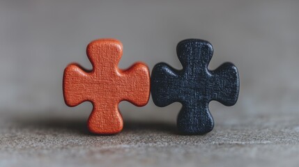 Fototapeta premium Puzzle Pieces Representing ESG Values and Symbols of Sustainability and Responsibility