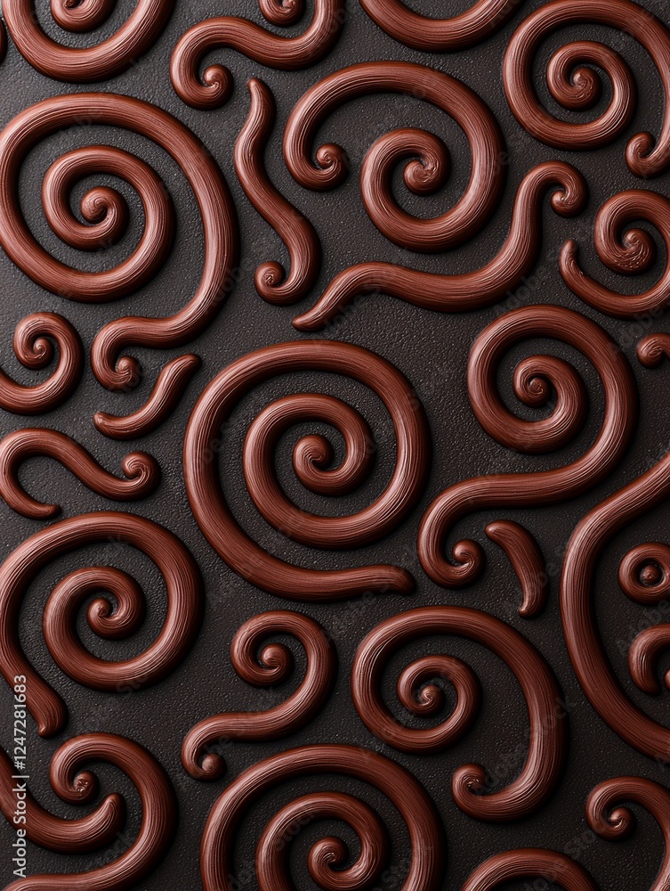 Poster overlapping clay swirls in 3d design perfect for creative projects and signage
