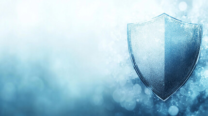 A minimalistic shield icon on a sleek, blurred background, symbolizing security and protection. Perfect for technology, cybersecurity, or modern themes with an emphasis on safety and trust.

