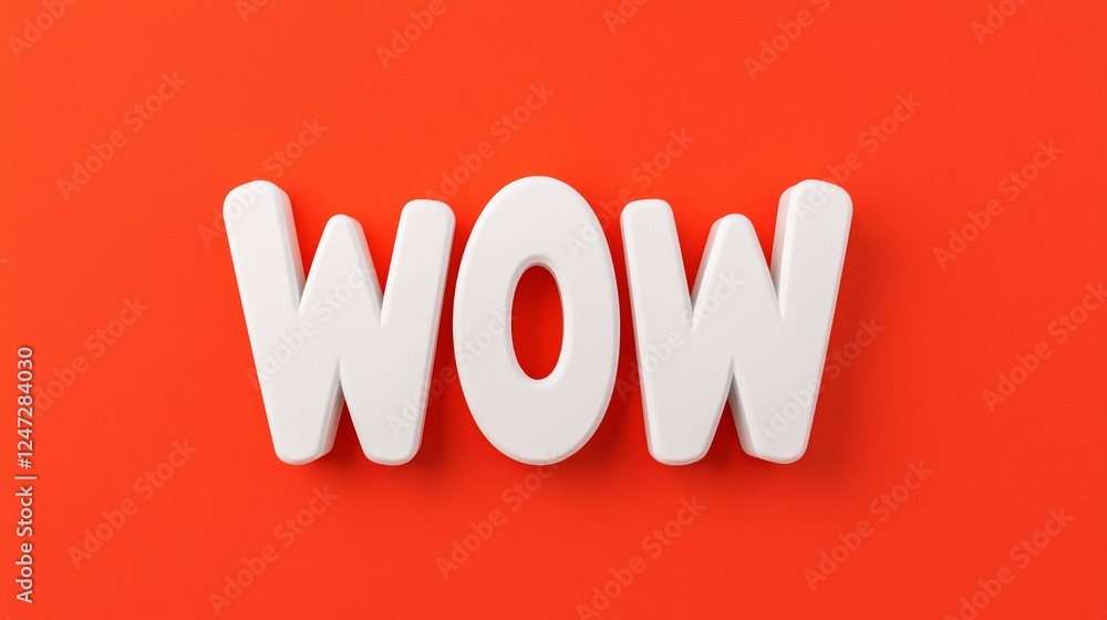 Aufkleber vibrant and dynamic pop art background with playful wow letters in 3d style